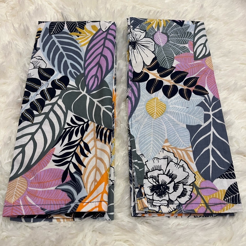 Vera Bradley Palm Floral Napkin Set Multi Color